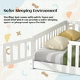thumbnail image 3 of Twin Floor Bed for Children, Sturdy Wood Montessori Bed Frame with Wood Slats, Fence & Door, Montessori Floor Bed for Girls and Boys, White, 3 of 6