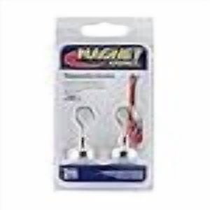 Master Magnetics 07632 2 Pack, #28,.787" D x.285T x 1/4" H, Chrome Plated Neodymium Magnetic Hook