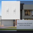 thumbnail image 3 of TayMac 2672W 2-Gang MASQUE Decorator Cover, Toggle, White, 3 of 10