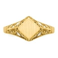 thumbnail image 4 of Real 14kt Yellow Gold 8.0x8.5mm Open Back Signet Ring Size: 5; for Adults and Teens; for Women and Men, 4 of 5