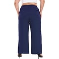 thumbnail image 5 of WUJINXIA Womens Plus Size High Waist Drawstring Wide Leg Palazzo Pants Casual Daily Trousers With Pockets 1X-5X, 5 of 6