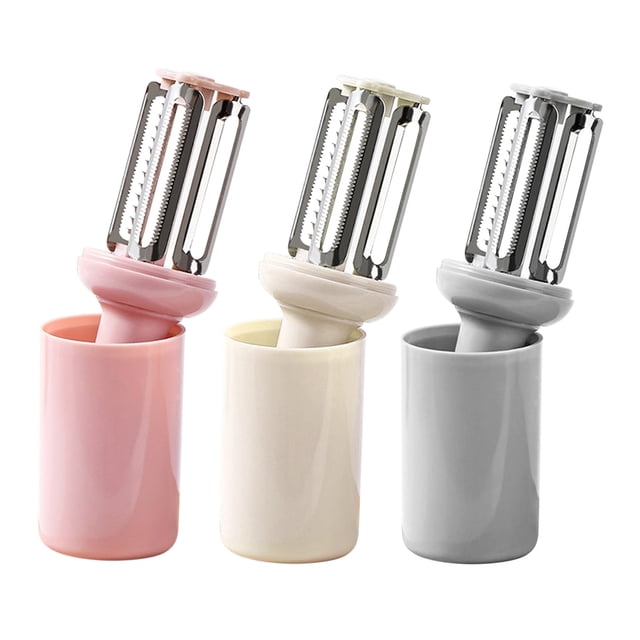 3-in-1 Fruit Peeler Set Potato Carrot Julienne Ginger Grinder Stainless Steel Blades Multifunctional Kitchenware