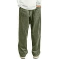 thumbnail image 2 of Mens Corduroy Casual Pants Fashion Loose Fit Wide Leg Pants Straight Sweatpants Elastic Waist Drawstring, 2 of 6