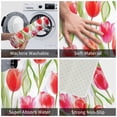 thumbnail image 2 of Tulipa Pattern Rugs Washable Cover Floor Rug Carpets Home Decorations for Bathroom Kitchen Bedroom Indoor 31.5x20 inch, 2 of 6