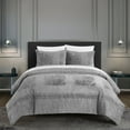 thumbnail image 2 of Amora 3 or 2 Piece Comforter Set Embossed Mandala Pattern Faux Fur, 2 of 5