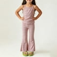 thumbnail image 6 of Agkizg Big Girls Clothing Set Striped 2 Piece Outfit Sleeveless Camisole Flare Pants Set, 6 of 6