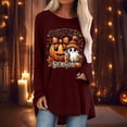 thumbnail image 2 of T-shirt à Manches Longues avec Imprimé Graphique d'Halloween pour Femmes, Confortable, Coupe Ample, Col Rond, Automne Hiver, Décontracté, Quotidien, Basique, Hauts, 2 of 4