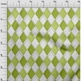thumbnail image 3 of oneOone Georgette Viscose Light Green Fabric Check Argyle Craft Projects Decor Fabric Printed By The Yard 42 Inch Wide, 3 of 5