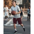 thumbnail image 4 of NY Threads Men's Athletic Shorts Quick Dry Loose-Fit Lightweight Running Workout Gym Shorts with Pockets, XX-Large, Burgundy, 4 of 7