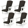 thumbnail image 1 of Gymax 4PCS Patio Adirondack Chair Wide Armrests & Hidden Cupholder, 1 of 6