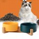 thumbnail image 3 of Cuenco doble de cerámica para gatos, cuenco de agua para alimentación de mascotas, productos para gatos, suministros de alimentos para mascotas y amarillo verde jinwen Comedero para mascotas, 3 of 8