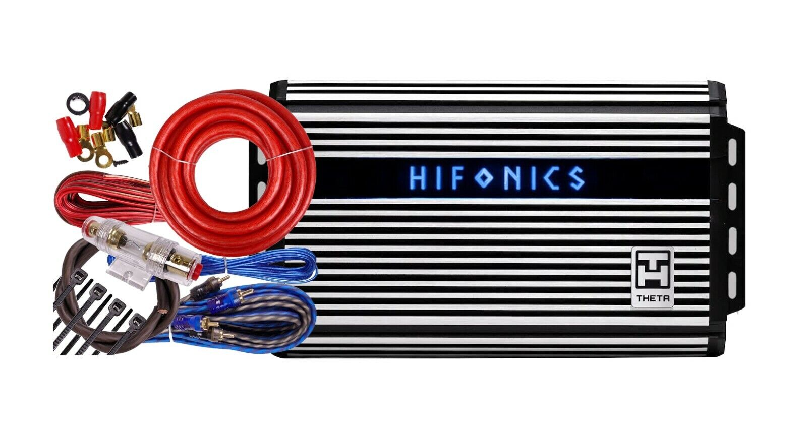 Hifonics ZTH1525.1D 1500W Zeus Theta Compact Mono Car Amplifier + 4