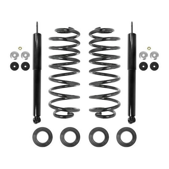 Rear Air Spring to Coil Spring Conversion Kit - Compatible with 2003 - 2011 Lincoln Town Car 2004 2005 2006 2007 2008 2009 2010