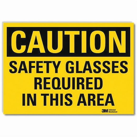Lyle Safety Sign,Glasses Required,10in W,Eng U4-1650-RD_10X7