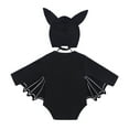 thumbnail image 2 of Emy Dola Infant Baby Black Bat Romper Cloak Ghost Pumpkin My 1st Halloween Newborn Boy Girl Dress Up Bodysuit With Ear Hat, 2 of 7