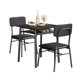 thumbnail image 1 of QinaQin Juego de comedor de 3 piezas con mesa cuadrada y 2 sillas tapizadas, repisa inferior y estructura metálica, ideal para cocina o departamento, 1 of 8