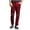 Burgundy, variant on Victorious Men's Scrunch Stacked Biker Twill Jogger Pants JG882 - Burgundy - Large