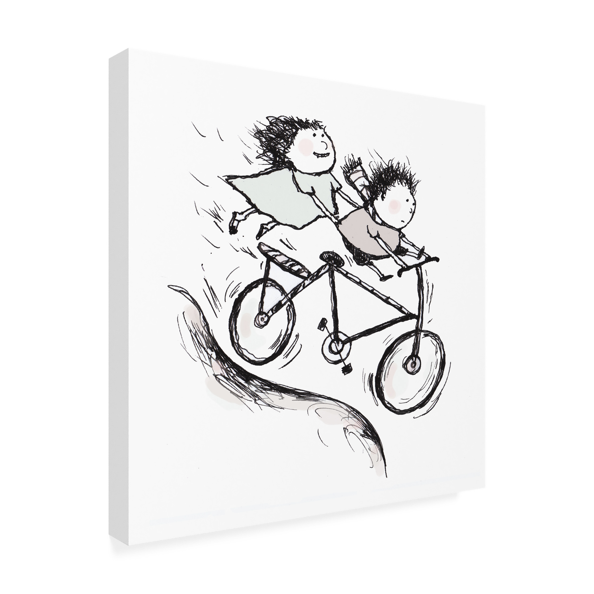 Trademark Fine Art "Bike Kids" Canvas Art by Carla Martell
