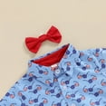 thumbnail image 5 of Okbabeha Baby Boy 4th of July Summer Clothes Outfit Short Sleeve T Shirt Top and Shorts Set Toddler Boy Outfits, 5 of 8