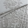 thumbnail image 4 of Beatrice Home Fashions Medallion Chenille King Sham Gray, 4 of 5