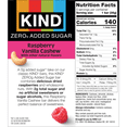 thumbnail image 3 of KIND ZERO Added Sugar Bars, Keto Friendly Snacks, Raspberry Vanilla Cashew, 6.2oz Box (5 Bars), 3 of 6