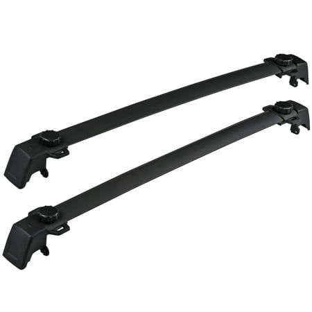 Jeep Bumper Tire Carrier - Spec-D Tuning 2011-2016 Jeep Compass Black Aluminum Roof Cross Bars Crossbars Rack Luggage Carrier 11 12 13 14 15 16