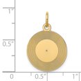 thumbnail image 2 of Collier Pendentif Charme Album Disque en Or Jaune 14k Musical, 2 of 6