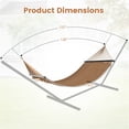 thumbnail image 4 of 2 Person Polyester Caribbean Hammock with Hardwood Spreader Bars 600lbs Capacity Khaki, 4 of 10