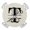 Black, variant on Letter T Round Tablecloth for 45-54 Inch Tables, Fitted Table Cover with Elastic Edge, Monogram Words Waterproof Outdoor Table Cloth Protector for Patio Garden Dinner Picnic