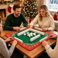 thumbnail image 4 of Christmas Mahjong Mat for Table, No Creases, Ships Rolled, 31.5 x 31.5 Non-Slip Noise Reduction Gaming Mat for Mahjong Poker Card Board Games Dominoes, 4 of 7