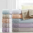 thumbnail image 2 of Udine 4 Piece King Size Sheet Set with Crochet Lace The Urban Port, White and Cream, 2 of 2
