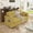 Mustard yellow, variant on 3-Seat Couch Set with USB Charging Station, Cup Holders & Storage, Wood Frame, Modern Sectional Sofa, Easy to Install, Ideal for Living Room & Apartment,Olive