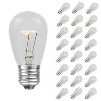 Novelty Lights Clear S14 Edison Hanging Outdoor String Light Replacement Bulbs E26 medium Base 11 Watt
