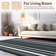 thumbnail image 2 of ODIKA 4'x6' Machine Washable Non-Slip Area Rug, Rustic Bold Arrangement High Traffic Rug, Black, 26650, 2 of 7