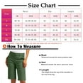 thumbnail image 2 of RPVATI Khaki Bermuda Shortswomen Casual Pull on Trendy High Waisted Shorts with Pockets Vacation Stretch Twill Walking Business Chino Shorts Green L, 2 of 8