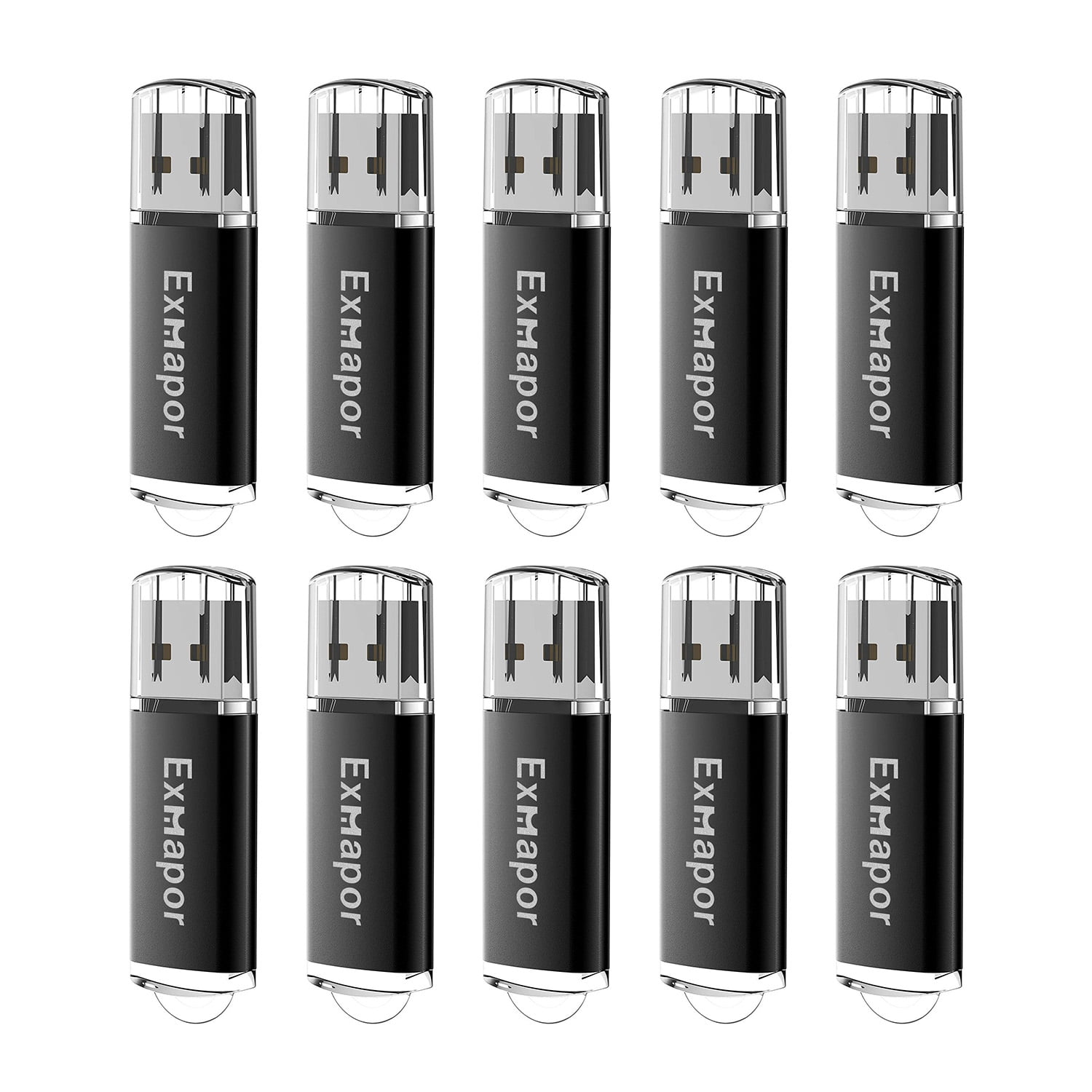 USB Flash Drives 2GB Exmapor USB Drive 10 Pack USB2.0 Pen Drive for