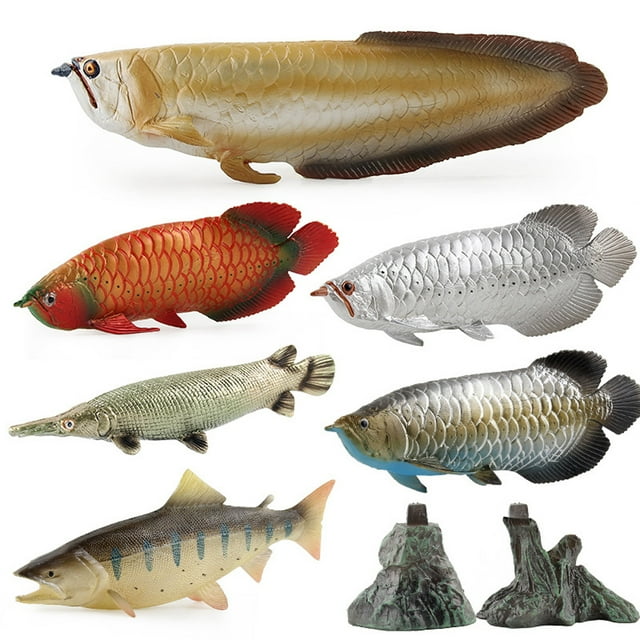 Gprince Modèle d'Animal Marin Simulation Aquarium Réaliste Figurines d'Action Jouets Éducatifs Cognitifs pour Cadeaux