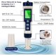 thumbnail image 2 of 5-in-1 Electronic PH Meter Tester, PH Meter with Backlit LCD Display, Water Quality Tester for Testing pH/TDS/EC/Temperature/Salinity, for Drinking W, 2 of 5