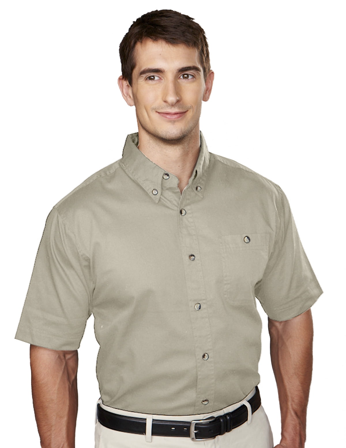 Tri-Mountain - Tri-Mountain Men's Cotton Short Sleeve Twill Shirt ...