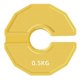 thumbnail image 1 of 1 Pieza de Discos Gimnasio Micro-Tipo, , Peso Fraccionario Goma, Fraccionario, Cambio Adicional, Amarillo, 0,5 Kg, 1 of 5
