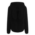 thumbnail image 4 of jsaierl Bunny Hoodies for Women Sherpa Solid Cute Top Cartoon Rabbit Ear Pullover Sweatshirt Long Sleeve Dressy Casual Shirt Blouse, 4 of 5