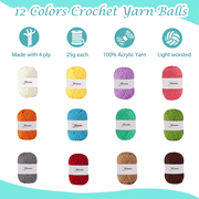 Yarniss Crochet Kit for Beginners,60 Pcs Starter Crochet Kits Include Soft Yarn,Hooks and Accessories