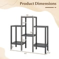 thumbnail image 3 of Gymax 6-Tier Plastic Modular Storage Shelves Open Display Utility Shelving Unit Gray, 3 of 10
