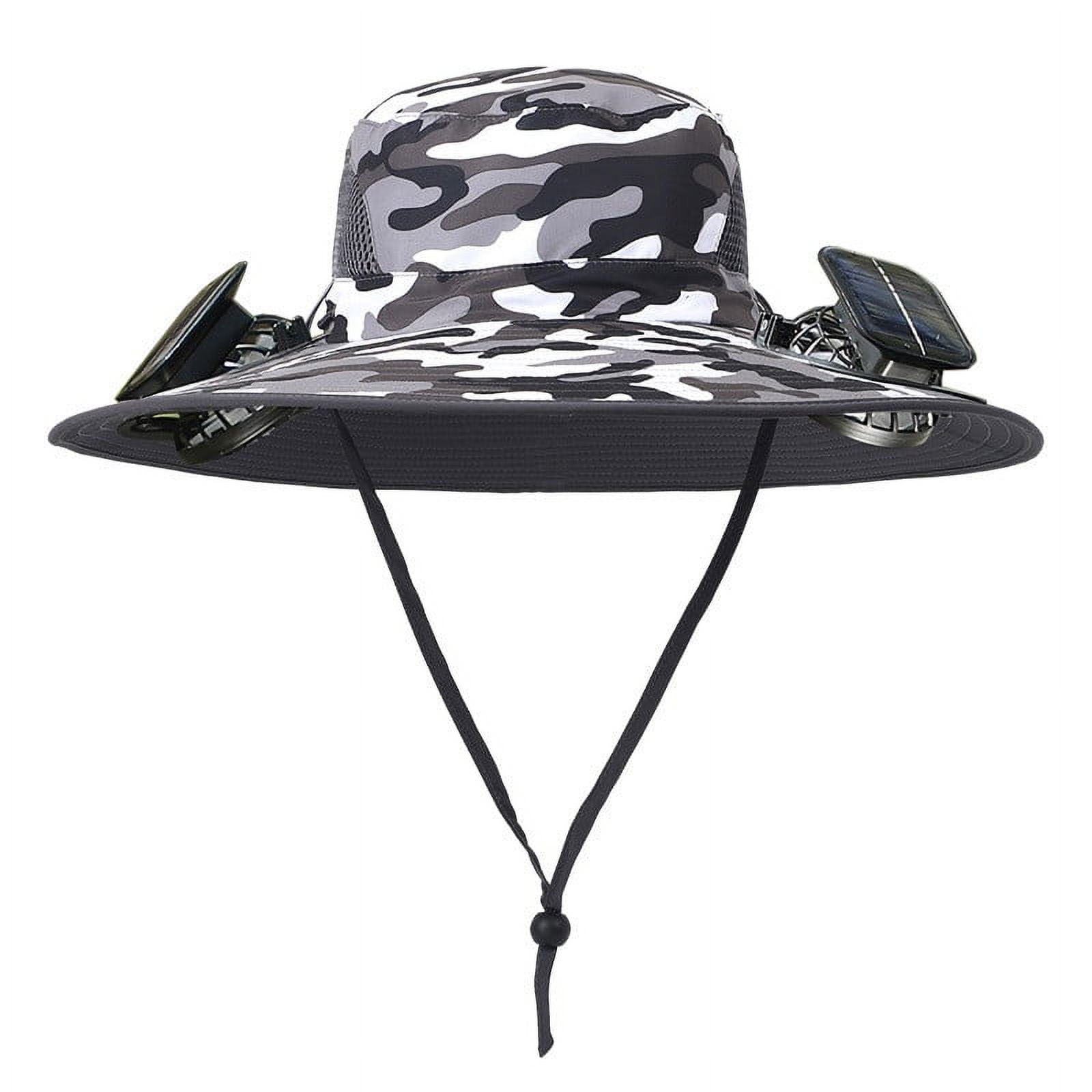 EDHITNR Clearance Wide Solar Fan Outdoor Fishing Hat Men Sun Hat