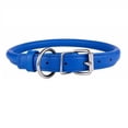 thumbnail image 3 of CollarDirect Rolled Leather Dog Collar for Medium Dogs, Navy Blue, 3 of 6