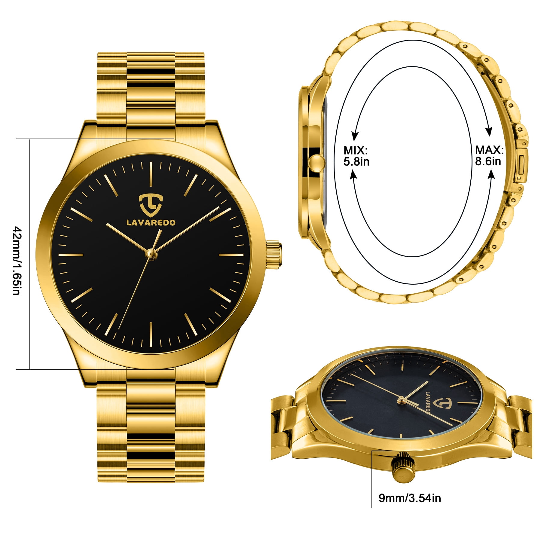 Bomieux Mens Watch, Classic Minimalist Men's Quartz Watch Waterproof Watch with Stainless Steel Band Business Dress Men's Watch-Best Gift for Men