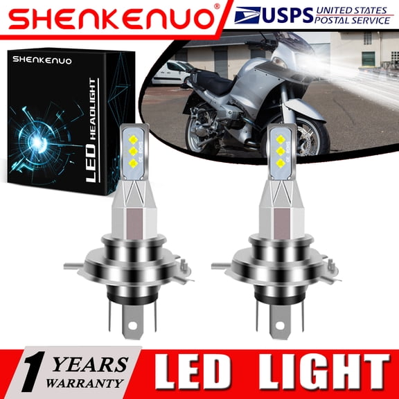 SHENKENUO For BMW R1150R R1150RS 2X 9003 H4 LED Headlights Bulb 55W High Power 6000K White,Pack of 2,C154