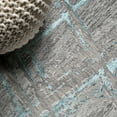 thumbnail image 4 of JONATHAN Y SILK ORCHID 4 x 6 Area Rug, Slant Abstract - Gray/Turquoise, SOR201A-4, 4 of 10