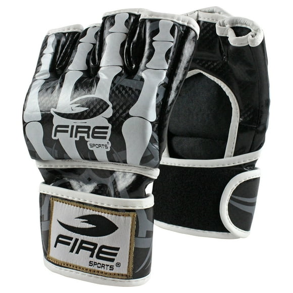 Par De Guantes Para MMA PVC Fire Sports Esqueleto T- Mediano Fire Sports guante/mma/pvc/Diseño Calavera