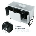 thumbnail image 5 of Kselythan 48" Bathroom Vanity With Undermount Ceramic Basin,Freestanding Bathroom Cabinet,With Resin Sink And Storage Drawer Doors,Bathroom Cabinet (Rock Grey/White/Navy Blue), 5 of 9
